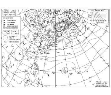 9/19 気圧配置と波情報～台風22号の南西うねりはサイズダウンするも腰腹サイズでまだまだ遊べる！