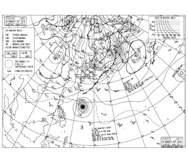 10/2 気圧配置と波情報～台風24号のうねり残り遊べるスタート！25号のうねりは木曜から徐々に反応か