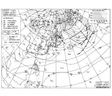 冬型の気圧配置で太平洋側は物足りないサイズ感、今後の北東うねりの反応に注目【2019.1.24】