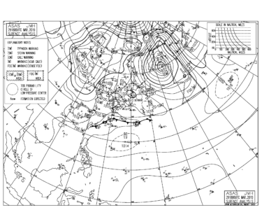 【2019.3.30】毎日の天気図と波情報
