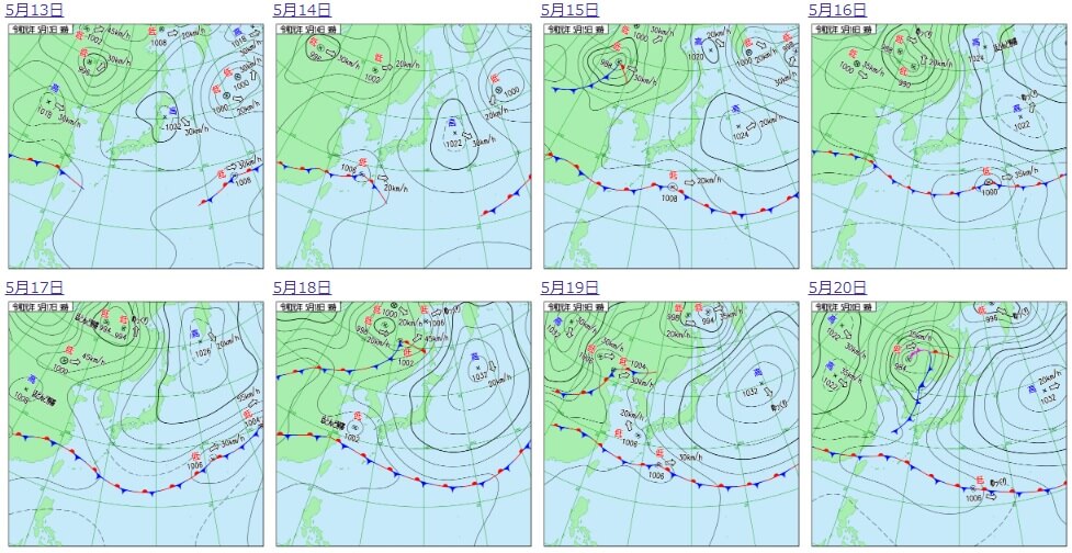 高気圧からの吹き出し 気圧配置と天気図パターンによる波のコンディション 週末サーファーのための波乗り気象学