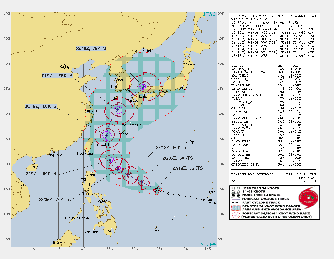 台風経路図