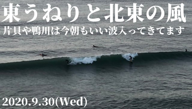 千葉の片貝や鴨川はいい波入ってます 東うねりが続き明日まで楽しめそう 9 30 週末サーファーのための波乗り気象学